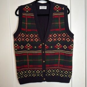 Vintage Grandpa Alfred Dunner Sweater Vest - Large